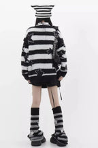Fall Celestial Stripe Oversized Sweater Shoptery