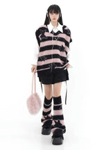 Fall Celestial Stripe Oversized Sweater Shoptery