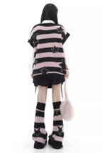 Fall Celestial Stripe Oversized Sweater Shoptery