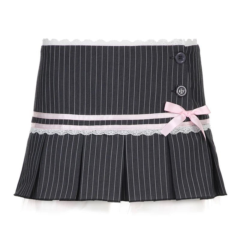 Charmed Pinstripe Pleat Skirt -