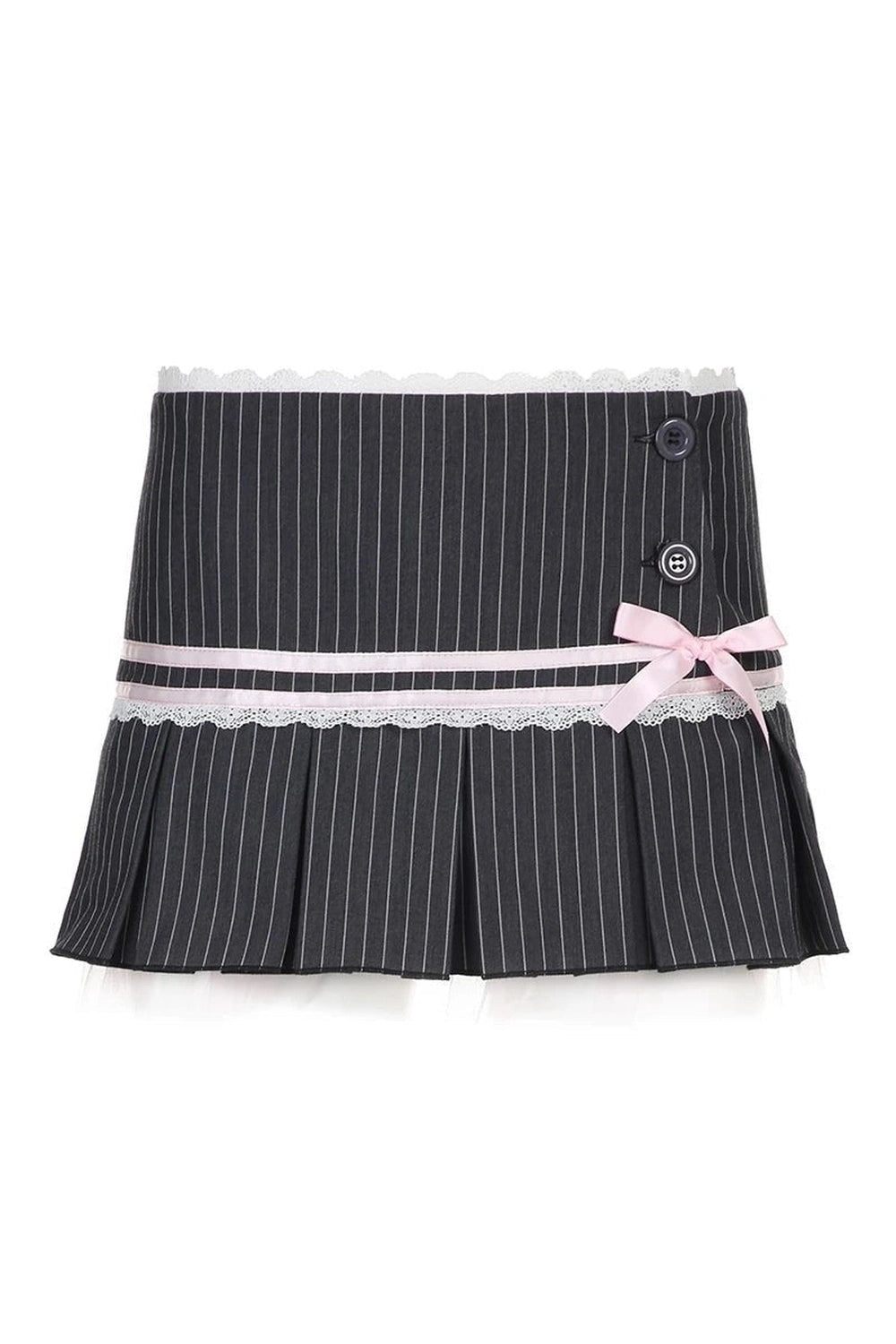 Charmed Pinstripe Pleat Skirt -