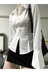 Coquette Chiffon Bandage Collar Blouse Shoptery