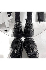 Chunky Mary Jane Platform Boots Shoptery