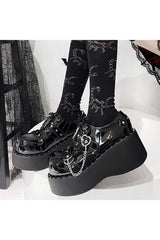 Chunky Mary Jane Platform Boots Shoptery