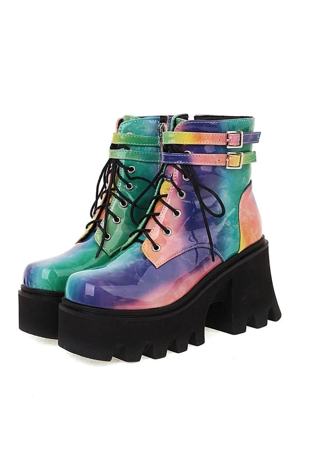 Alt Colorful Motorcycle Ankle Boots Shoptery