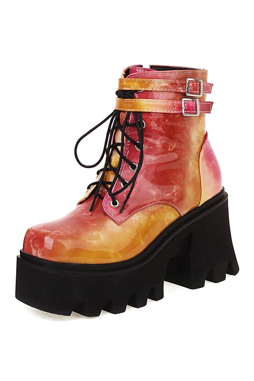 Alt Colorful Motorcycle Ankle Boots red CHINA Shoptery