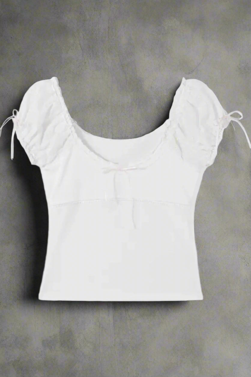 Top – Coquette Cap – Streetwear Style WHITE Shoptery