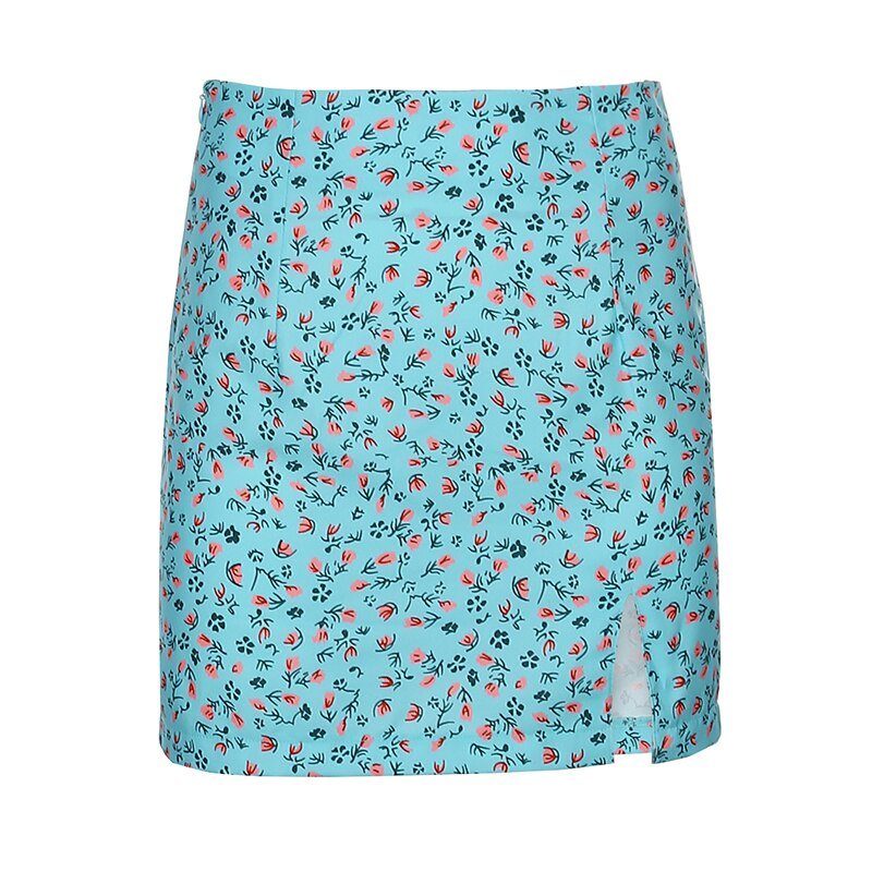 Coquette Floral Print Mini Skirt - Skirts