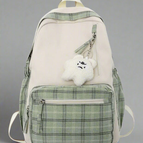 Coquette Girl Lattice Travel Backpack green Shoptery