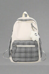Coquette Girl Lattice Travel Backpack gray Shoptery