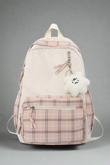 Coquette Girl Lattice Travel Backpack pink Shoptery