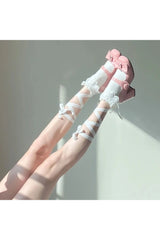 Coquette Lace Cross Tie Socks Shoptery