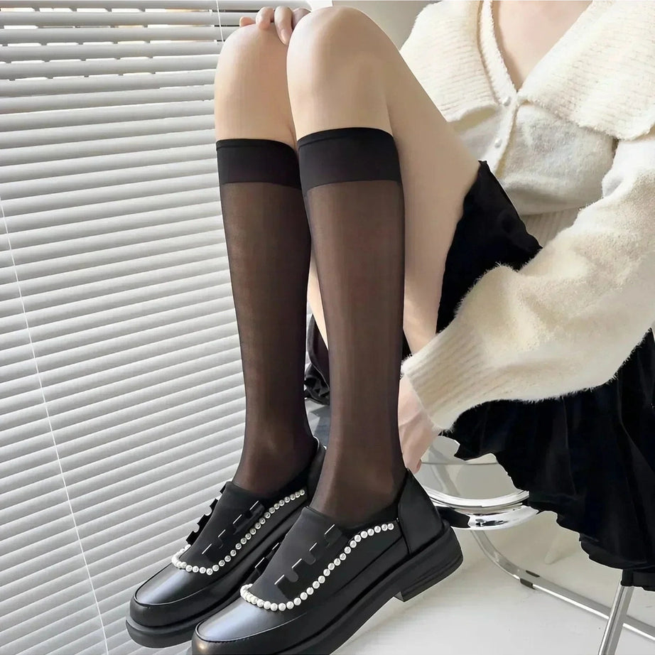 Coquette Lace Fishnet Split-toe Socks black 80-85cm Shoptery