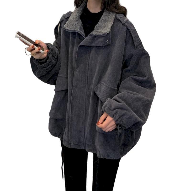 Corduroy Velvet Winter Jacket - Coats & Jackets