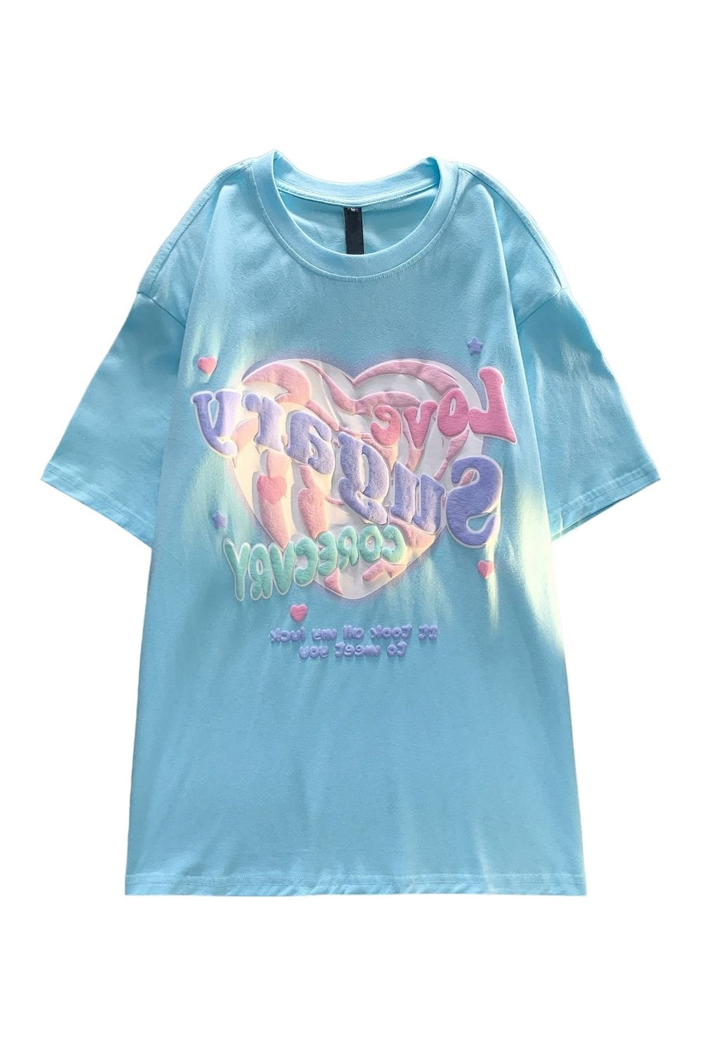 Cotton Blue College Summer T-Shirt - T-shirts