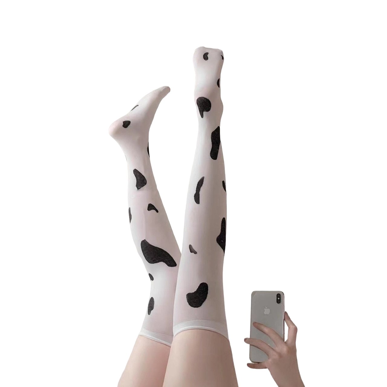 Cow Aesthetic Thigh Socks - Socks