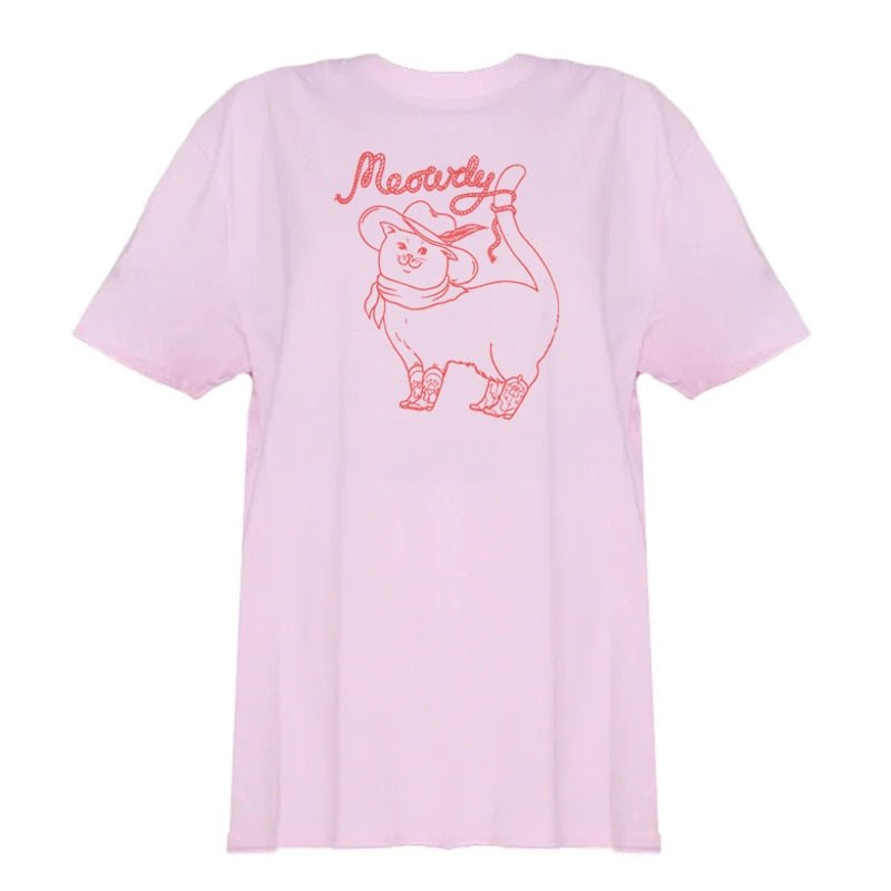 Cowboy Cat Graphic T-shirt - T-shirts