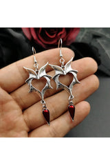 Alt Crimson Nightshade Drops Earrings Shoptery