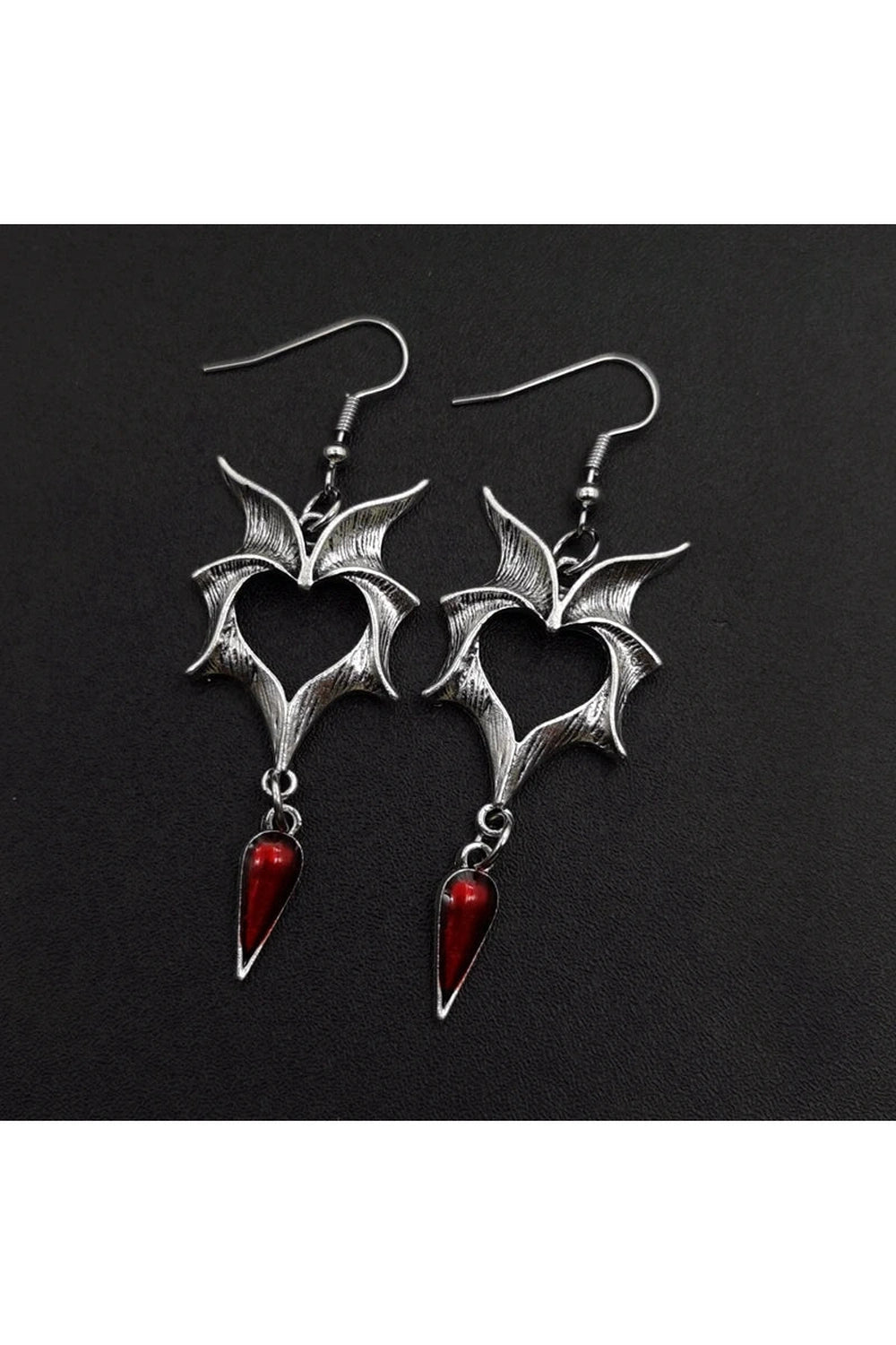 Crimson Nightshade Drops Earrings -