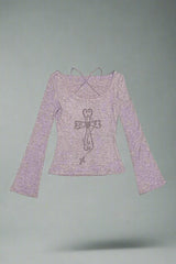 Coquette Crisscross Faith Top purple Shoptery