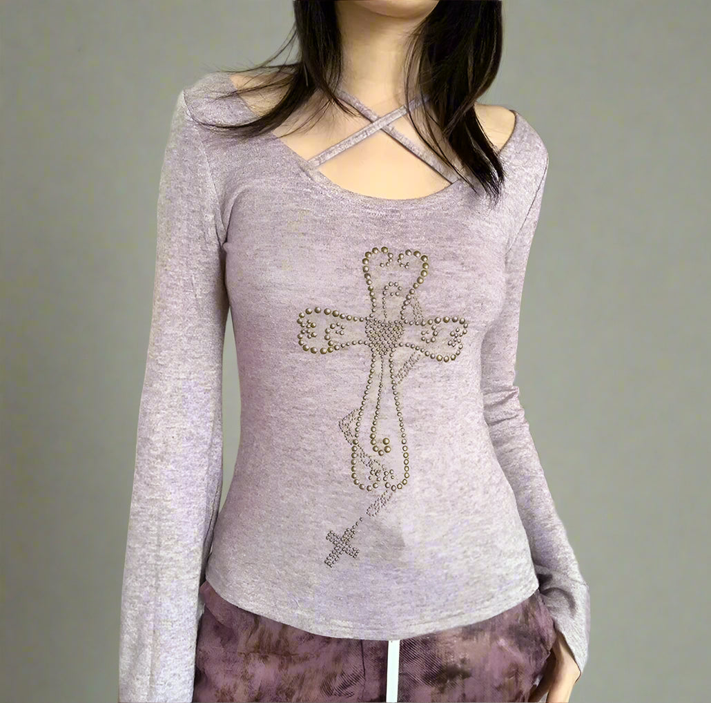 Coquette Crisscross Faith Top Shoptery