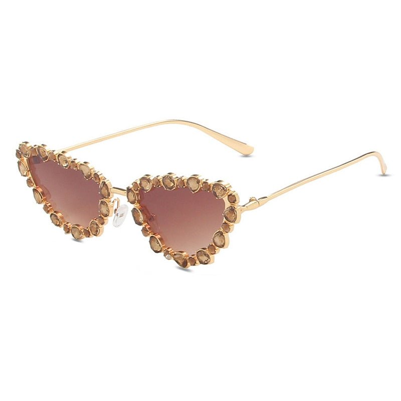 Crystal Cat Eye Sunglasses - Sunglasses