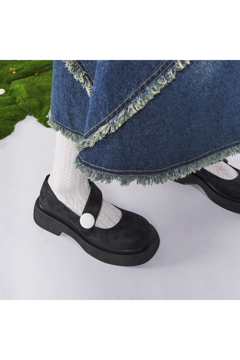 Cute Aesthetic Mary Jane Shoes black Shoptery
