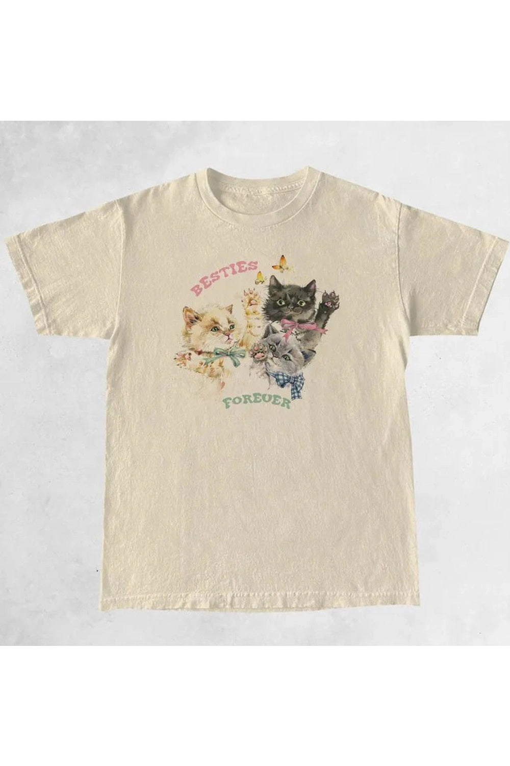 Cute Kittens Oversized Graphic T-Shirt -