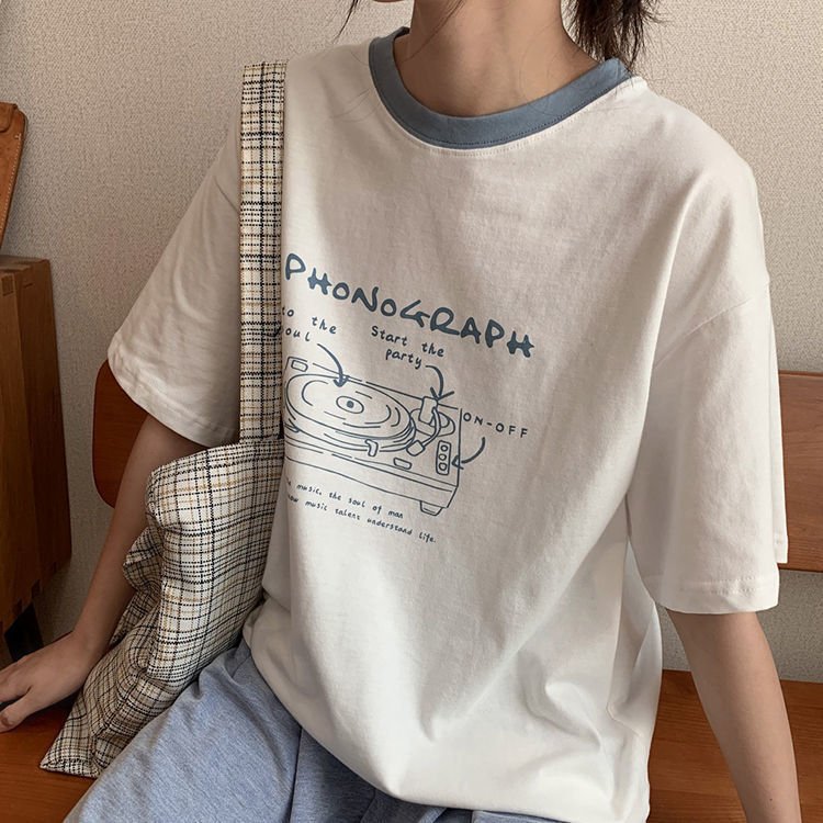 Cute Printed Aesthetic T-shirt - T-shirts