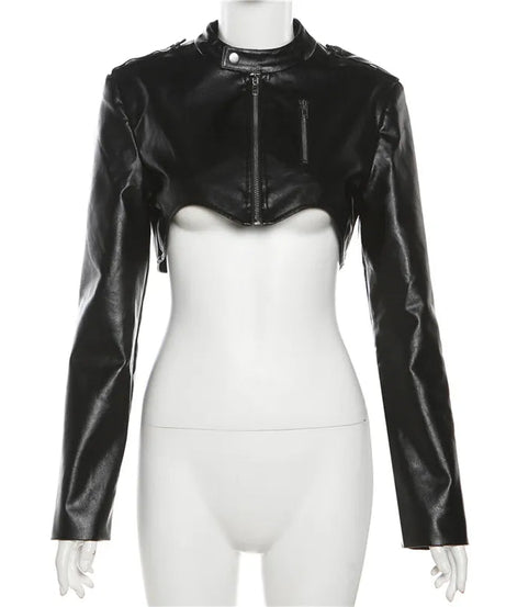 Cyber Gothic Y2K Zipper Jacket -