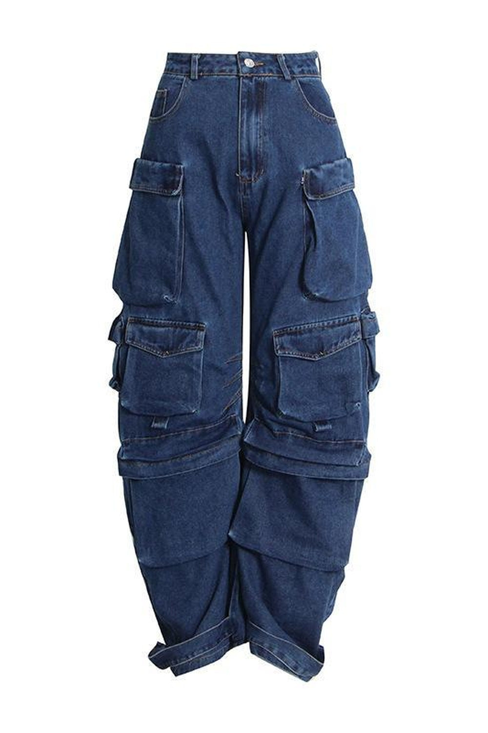 Distressed Wash Cargo Pants - Pants