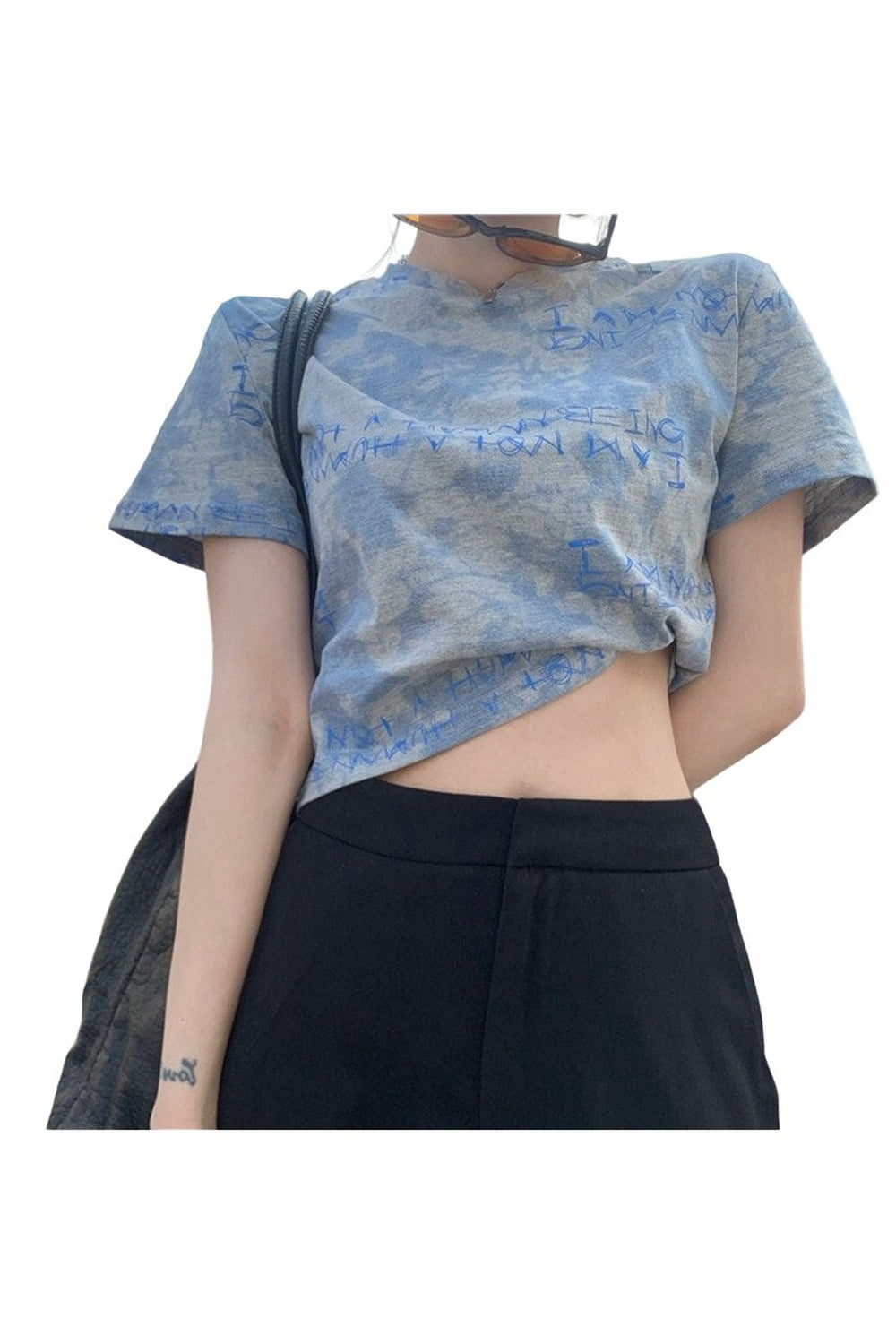 Downtown Cute Tie Dye Crop Top - Crop Tops