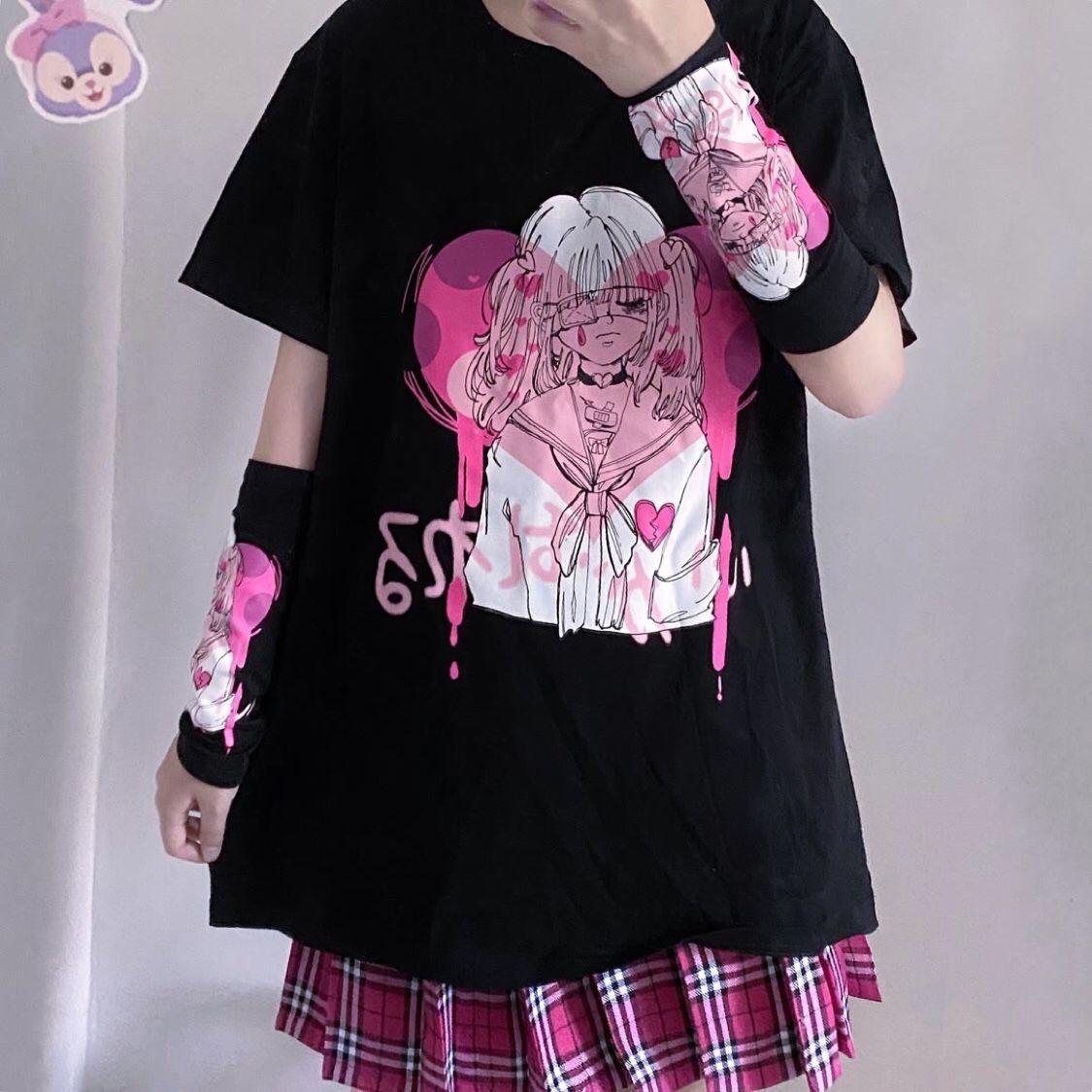 E-Girl Anime Heart T-shirt - T-shirts
