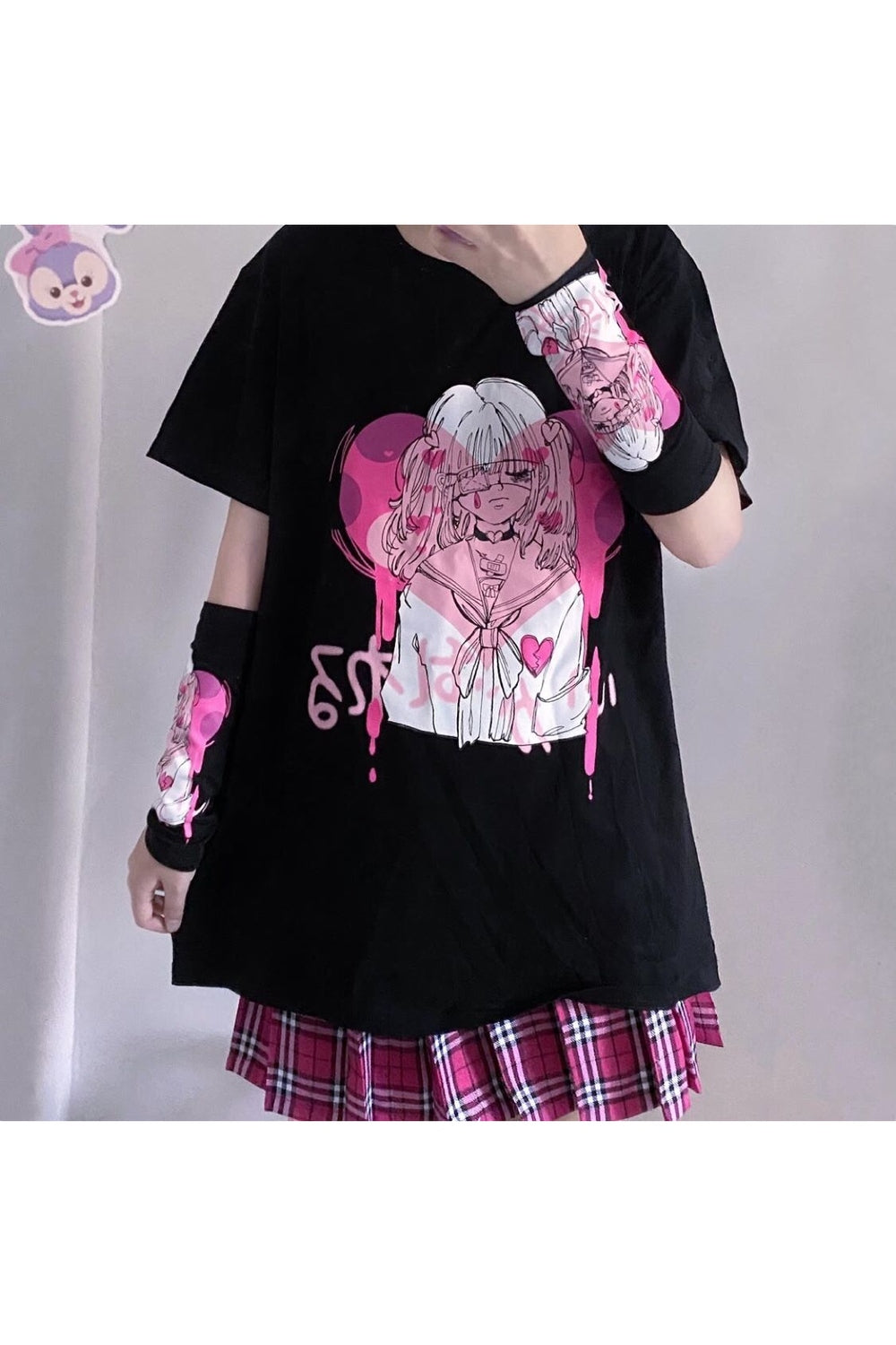 E-Girl Anime Heart T-shirt - T-shirts