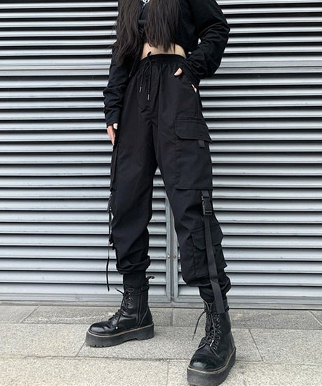 E-girl & Grunge Style Cargo Pants - Pants