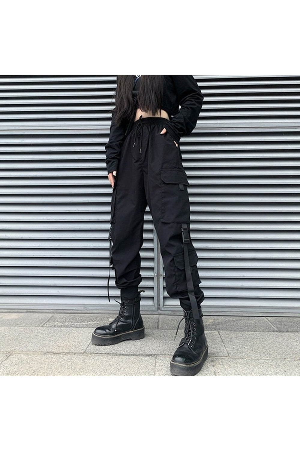 E-girl & Grunge Style Cargo Pants - Pants