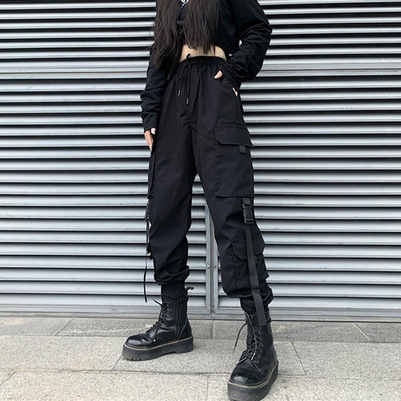 E-girl & Grunge Style Cargo Pants - Pants