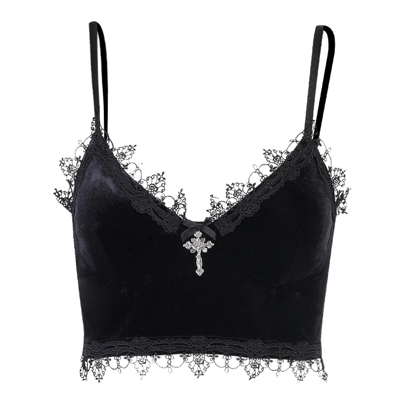 Edgy Aesthetic Elegant Crop Top - Crop Tops