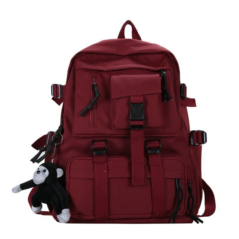 Edgy Black Waterproof Backpack - Backpacks