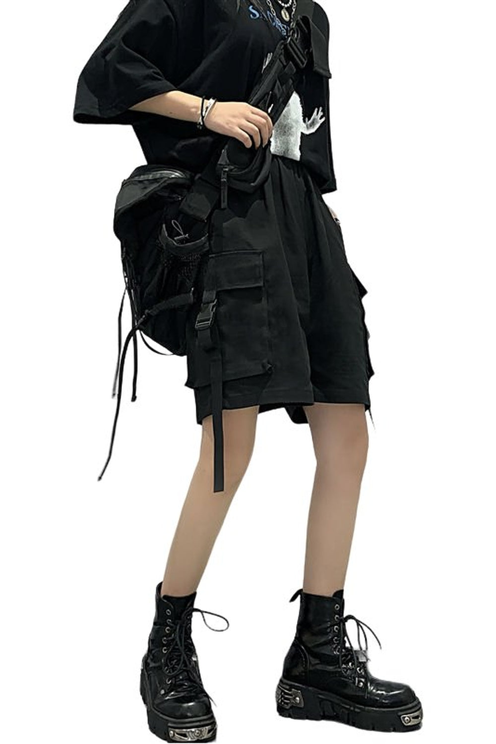 Egirl Cargo Shorts black Shoptery