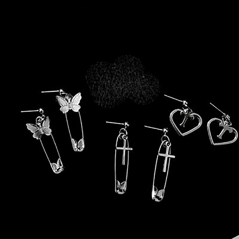 Egirl Metal Pins Earrings - Earrings