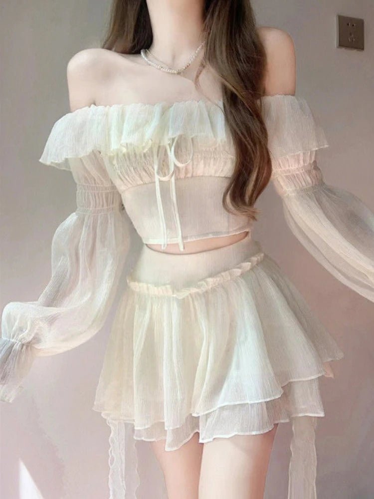 Elegant Summer Two-Piece Skirt Set -