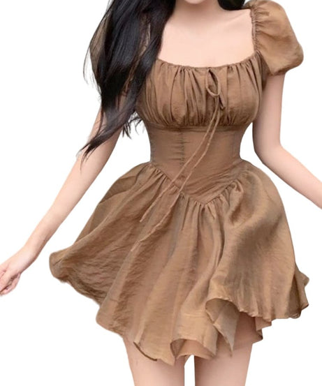 Elegant Sweet Retro Mini Dress - Dresses