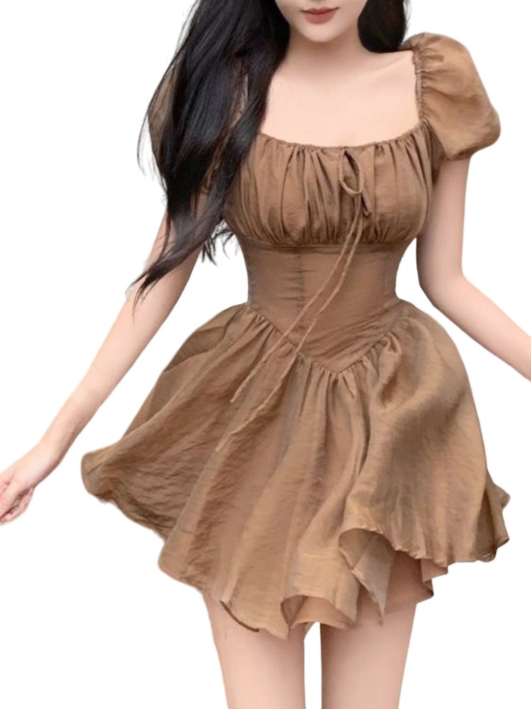 Elegant Sweet Retro Mini Dress - Dresses