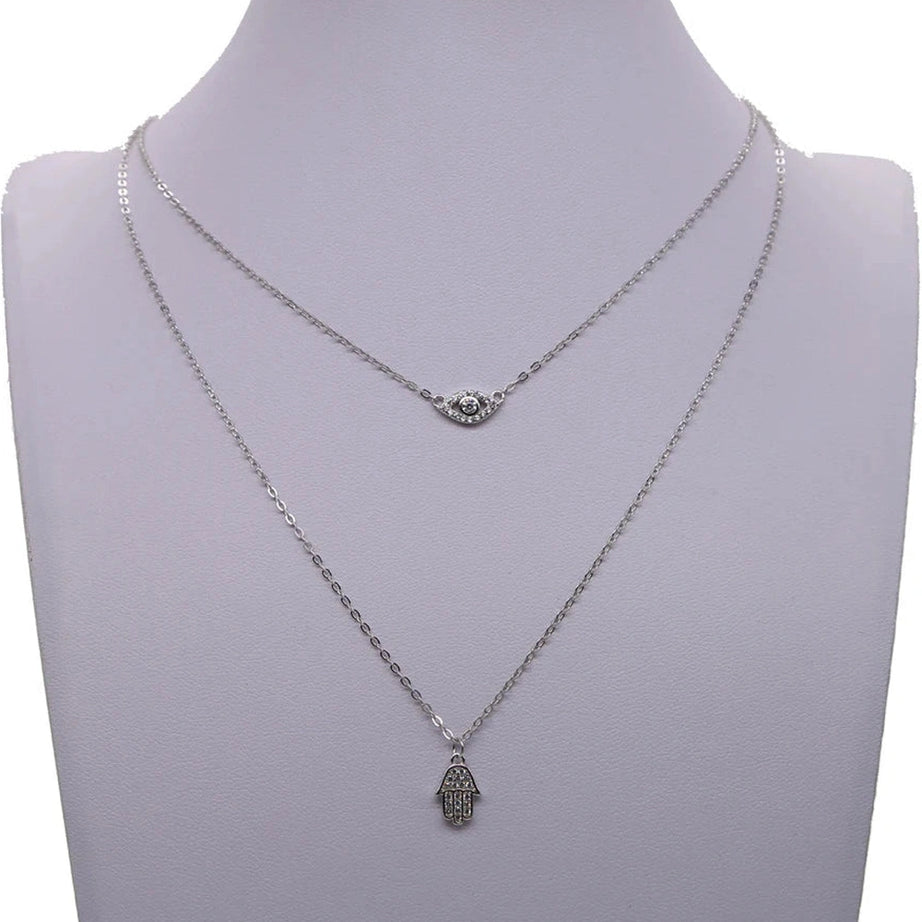 Aesthetic Evil Eye Necklace Shoptery