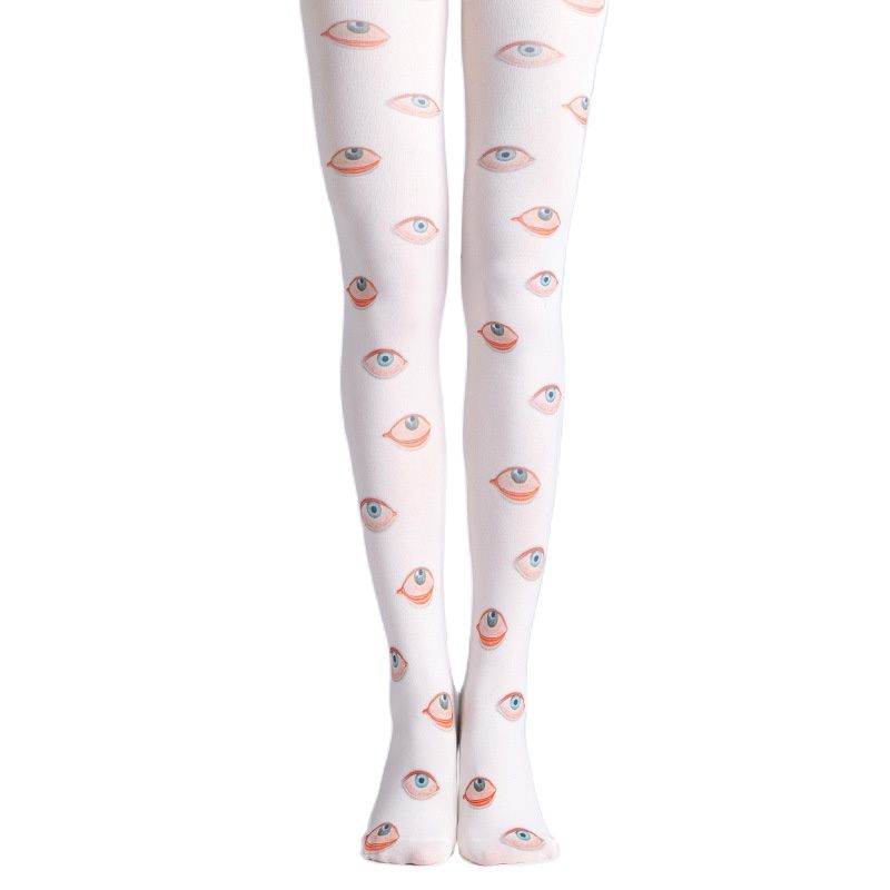 Eye Print Pantyhose Leggings Stockings - Socks