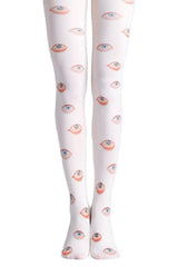 Weirdcore Eye Print Pantyhose Leggings Stockings Default Title Shoptery