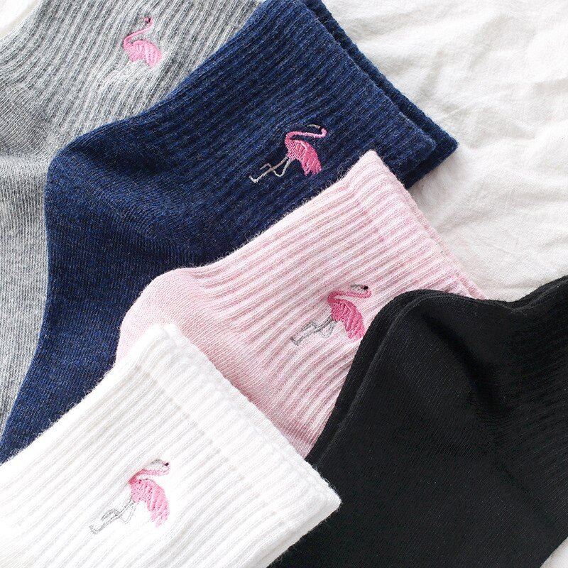 Flamingos Funny Socks - Socks