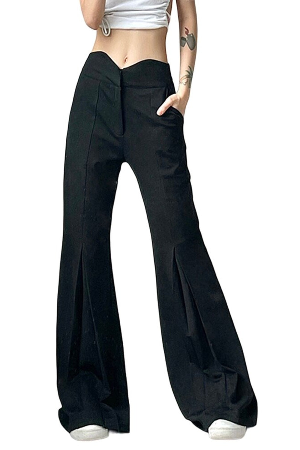 Flare Pants Low Rise - Pants