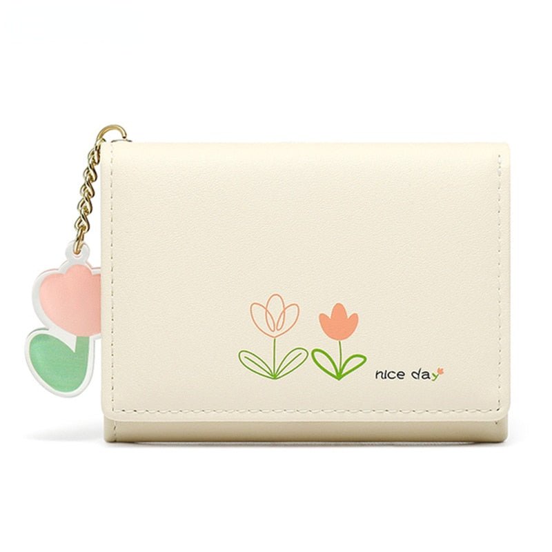 Floral Pattern Wallet - Wallets